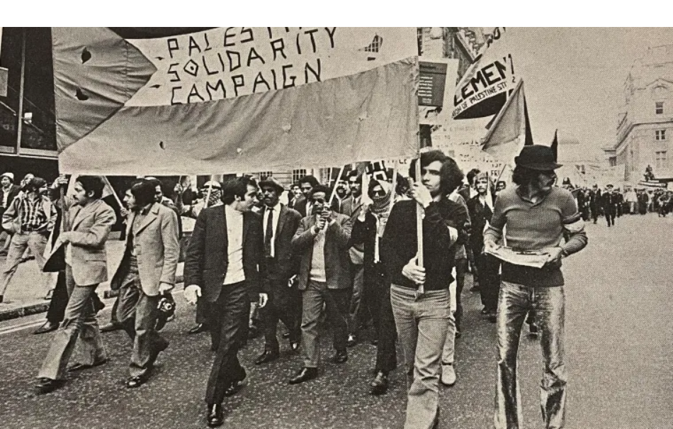 PSC march in London, 15 March 1971, from Free Palestine Vol. 4. No. 6 (June 1971).
