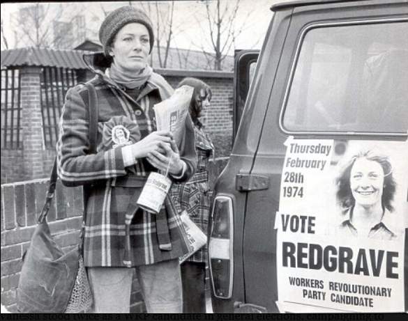 Actor Vanessa Redgrave, once stood for election as a WRP candidate.